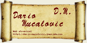 Dario Mučalović vizit kartica